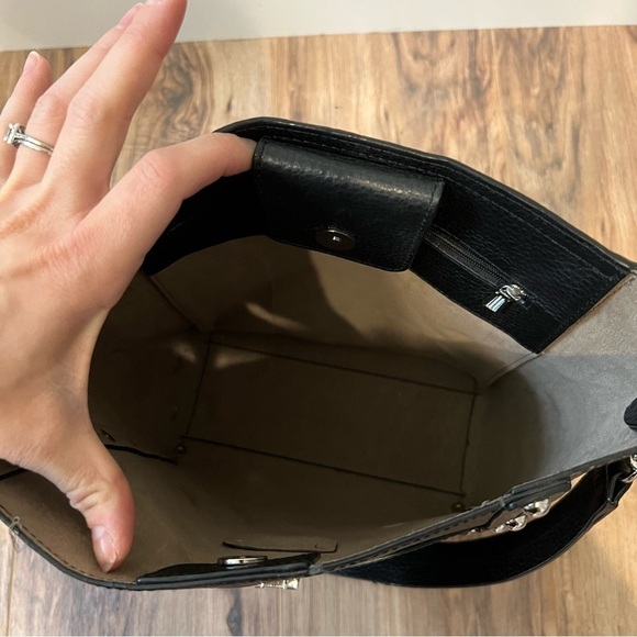 Rebecca Minkoff Madison Leather Studded Hobo Shoulder Bag - Picture 8 of 13